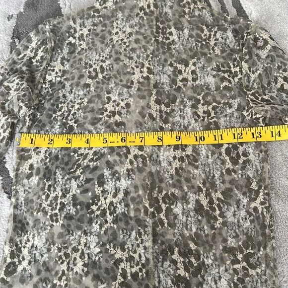 NWOT Free People Lady Lux Printed Sheer Layer Turtleneck Top - Picture 6 of 10